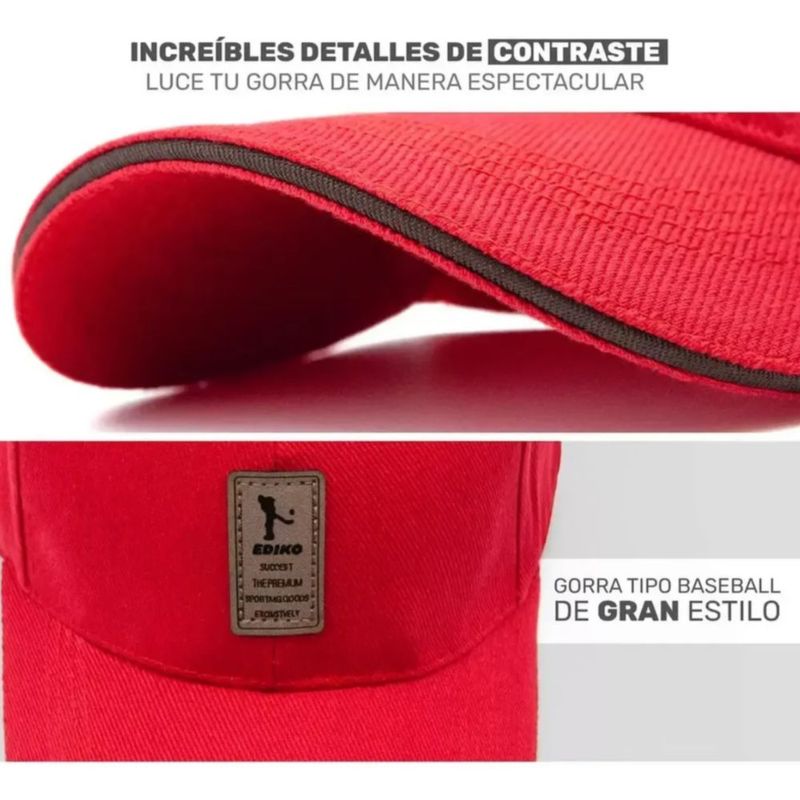 Gorra De Béisbol Cómoda Para Deportes Roja