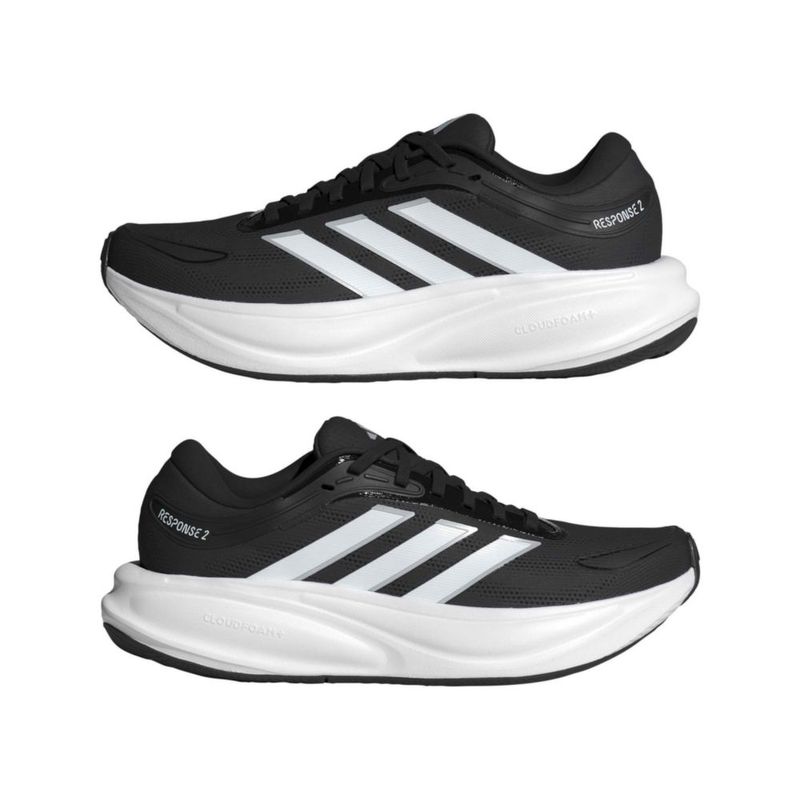 Zapatillas de running adidas Response 2 para mujer negro/plata metálico talla 5