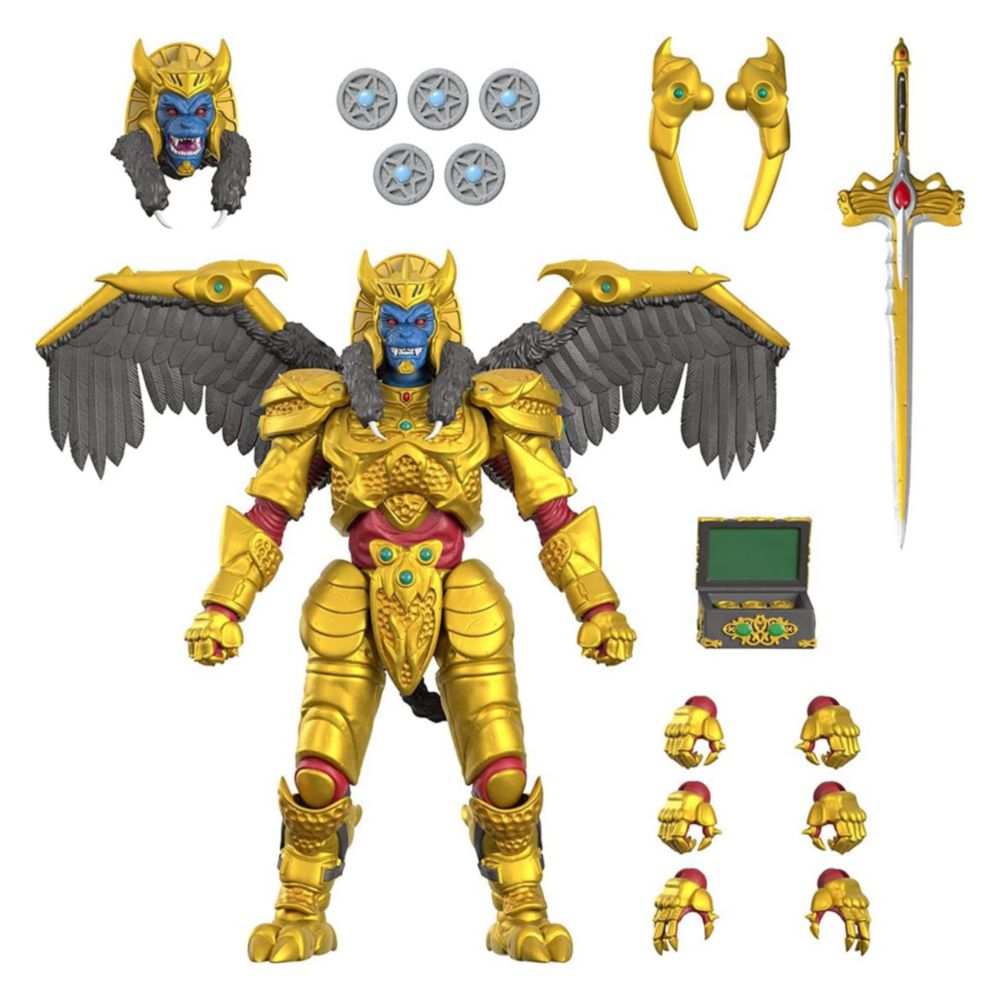 Super7 Power Rangers Ultimates Goldar Figura de acción 7 in Escala