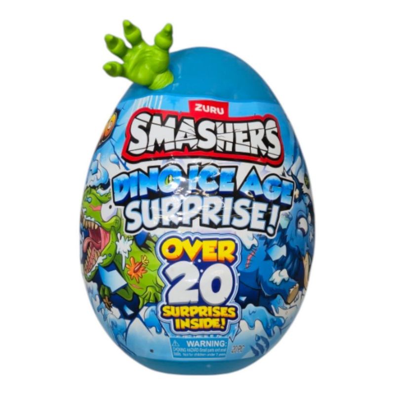 Smashers Dino Ice Age Raptor Series 3 ZURU Surprise Egg Azul