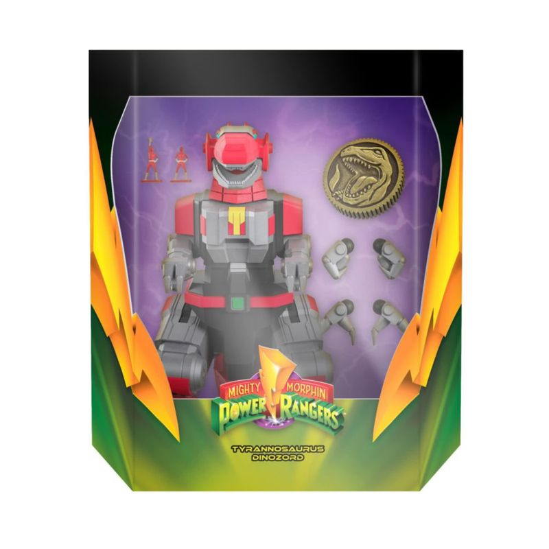 Super7 Mighty Morphin Power Rangers Tyrannosaurus Dinozord 8 Pulgadas