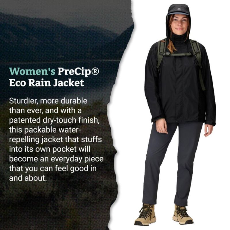 CHAQUETA Marmot PreCip Eco Impermeable Negra Talla M