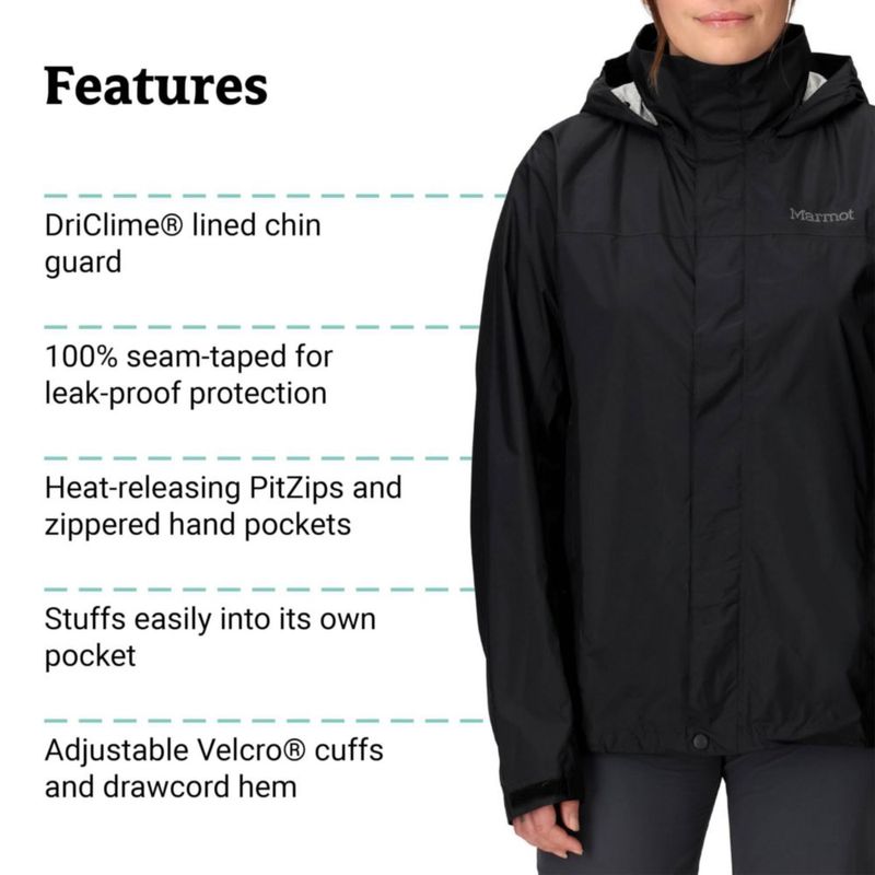 CHAQUETA Marmot PreCip Eco Impermeable Negra Talla M