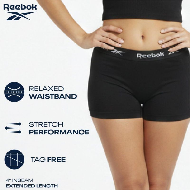 Braguitas Boyshort Reebok Pack 5 Stretch sin costuras Talla S