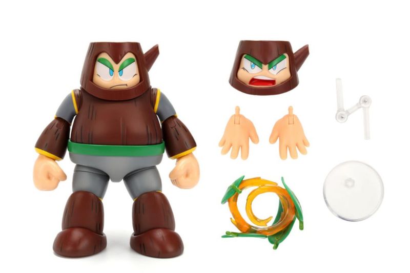 Jada Mega Man Wood Man Figura Acción 6 Pulgadas Articulada