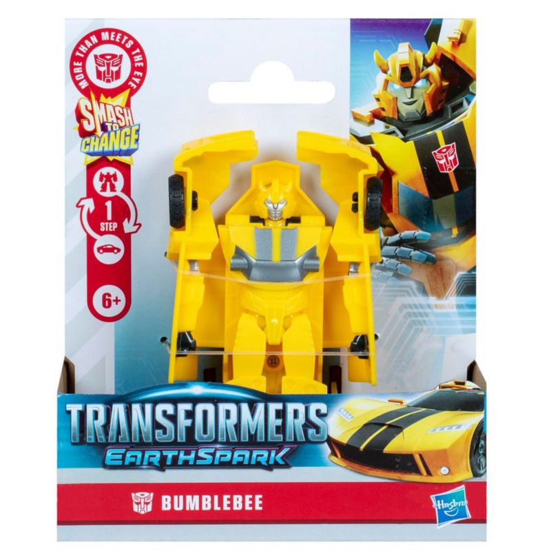 Transformers EarthSpark Bumblebee Figura Acción 1 Step Smash Changers