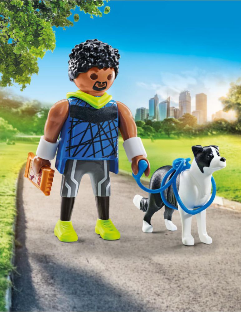 Playmobil Corredor con Border Collie 12 cm