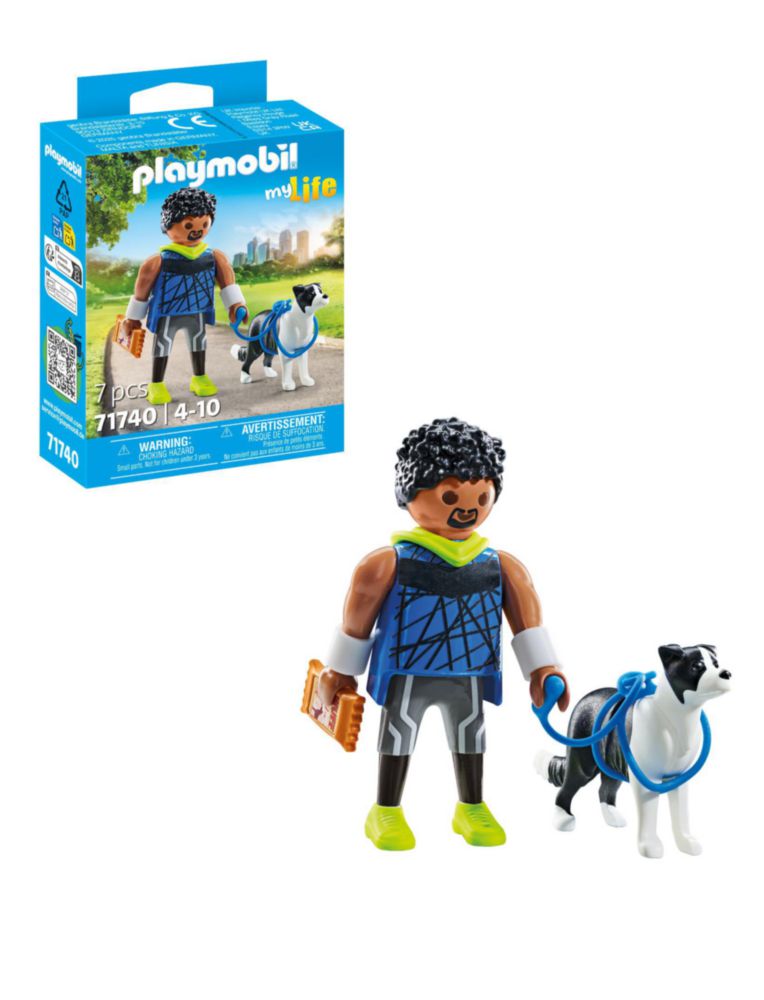 Playmobil Corredor con Border Collie 12 cm