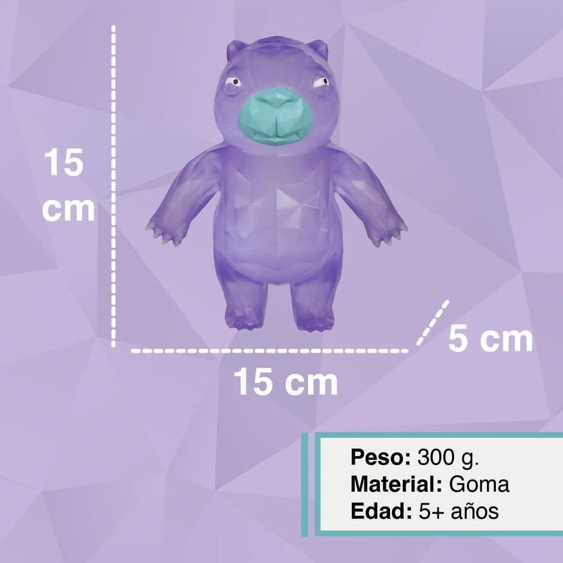 Ruz Figura Estirable Capibara 15 cm Juguete Flexible de Goma