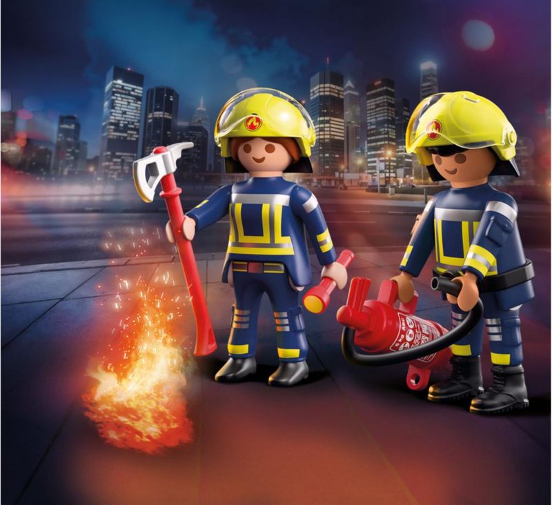 Playmobil Duo Pack Bomberos con Accesorios de Rescate PLAYMOBIL