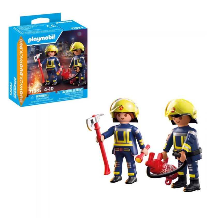 Playmobil Duo Pack Bomberos con Accesorios de Rescate PLAYMOBIL