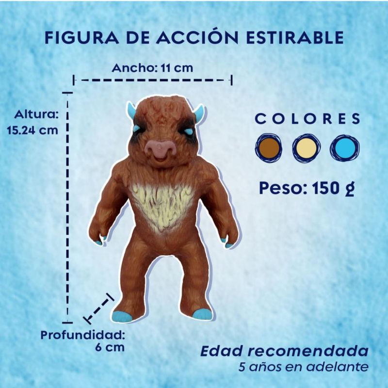 Figura Flexible Moo Moo 6 Pulgadas Ruz Flexors Efecto Brilla en la
