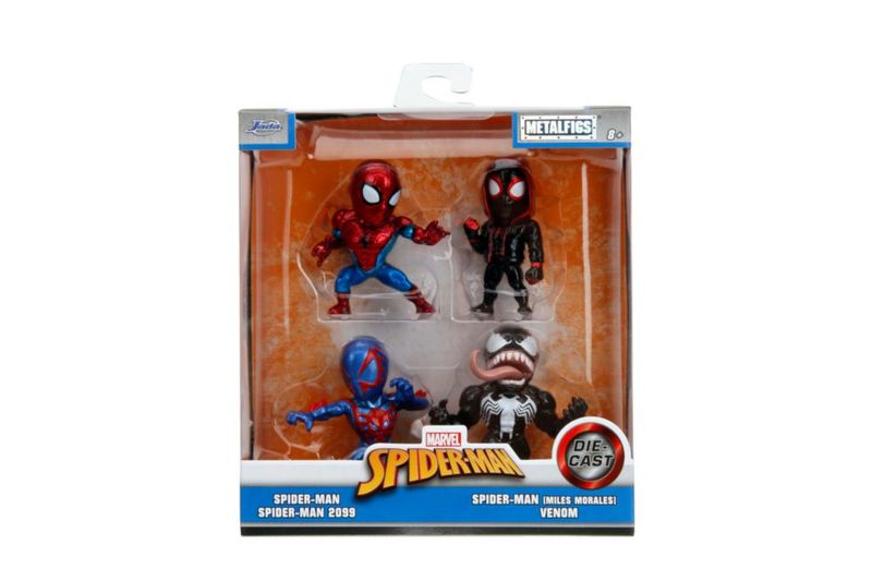 Marvel Spider Man Figura fundida 2 5 Pulgadas Paquete 4 Jada Toys