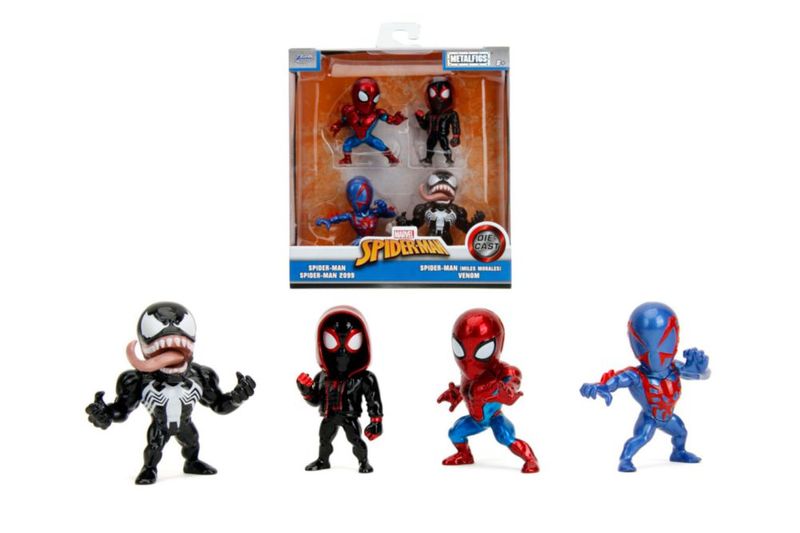 Marvel Spider Man Figura fundida 2 5 Pulgadas Paquete 4 Jada Toys