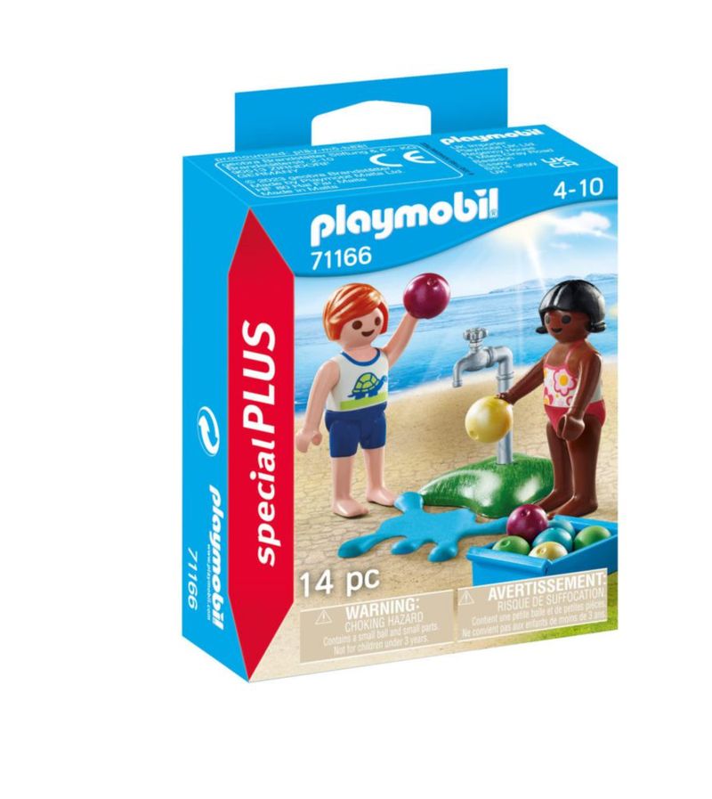 Juego de Figuras Niños con Globos de Agua Playmobil Special Plus 71166