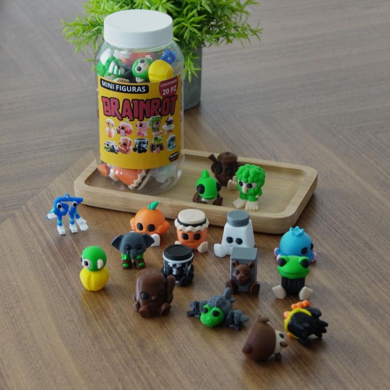 Bote de 20 Mini Figuras Brainrot binly Edición Bebé