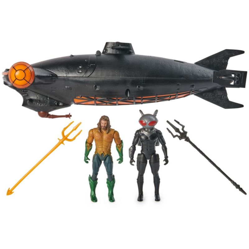 Conjunto de Batalla Aquaman vs Black Manta DC Comics Figuras 10cm