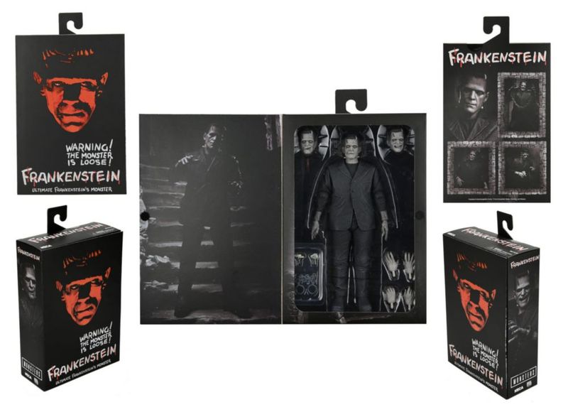 NECA Universal Monsters Frankenstein Figura Acción 18 cm Blanco y
