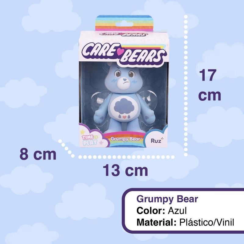 Figura Articulada Ruz Care Bears Grumpy Bear Vinil 10 cm Multicolor