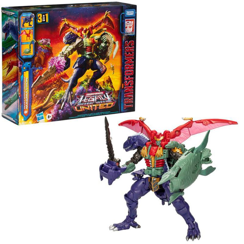 Transformers Legacy United Magmatron 10 Pulgadas Figura Acción 3 en 1