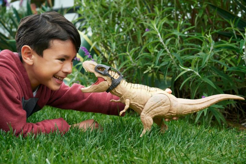 Figura de Acción Jurassic World T Rex Mordedora de Caza Mattel Hunt n