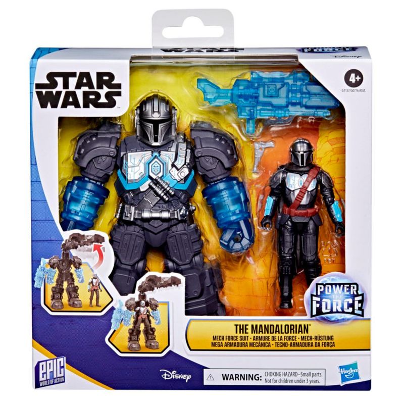 Star Wars Figura Acción Mandalorian Mech Force Suit 10cm