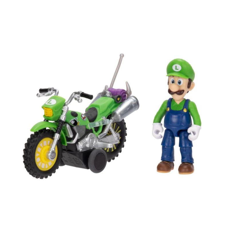 THE SUPER MARIO BROS PELÍCULA Figura 2 y vehículo Plástico