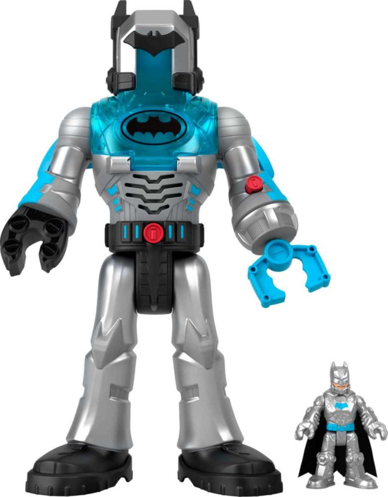 Imaginext DC Super Friends Batman Defensor Gris Exo Traje Robot Luces