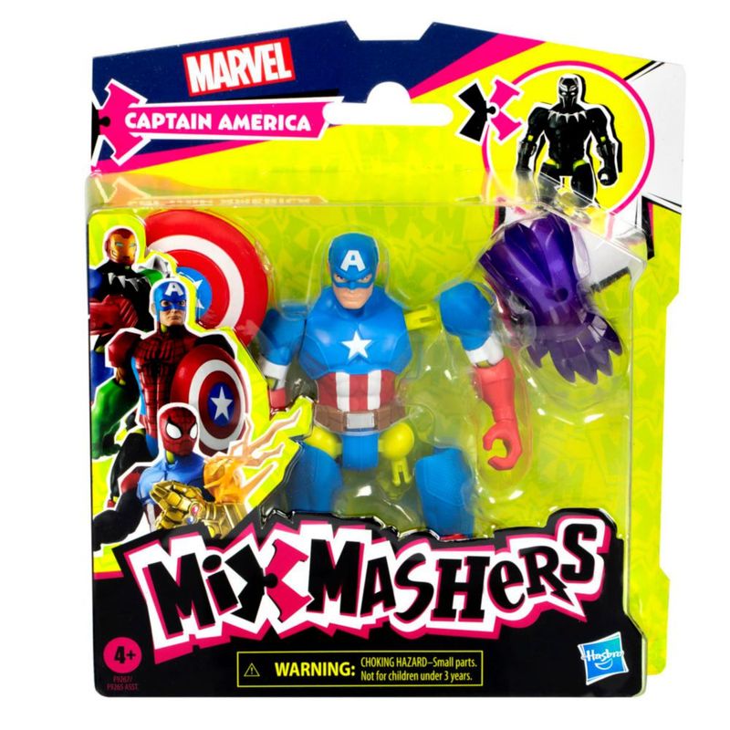 MixMashers Captain America Marvel Acción Interchangeable 12 cm