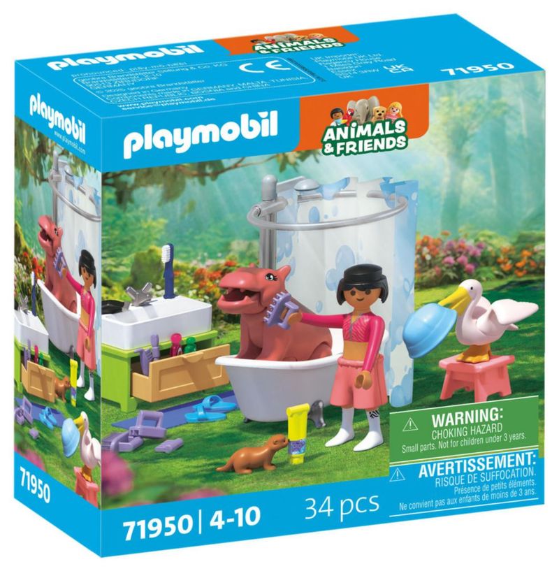 PLAYMOBIL Animales y Amigos Día de Baño 34 Piezas