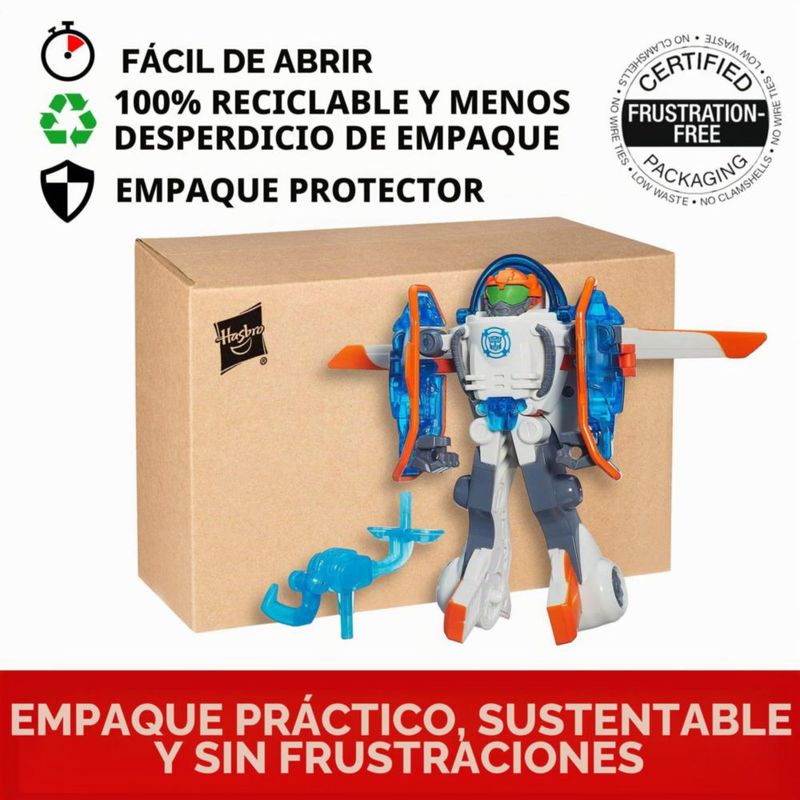 Transformers Rescue Bots The Copter BOT Figura Azul y Rojo