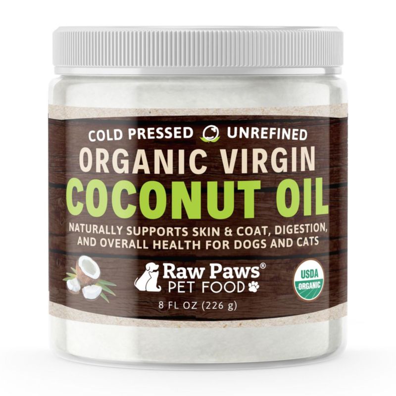Aceite de coco Raw Paws Organic Virgin para perros y gatos 240 ml