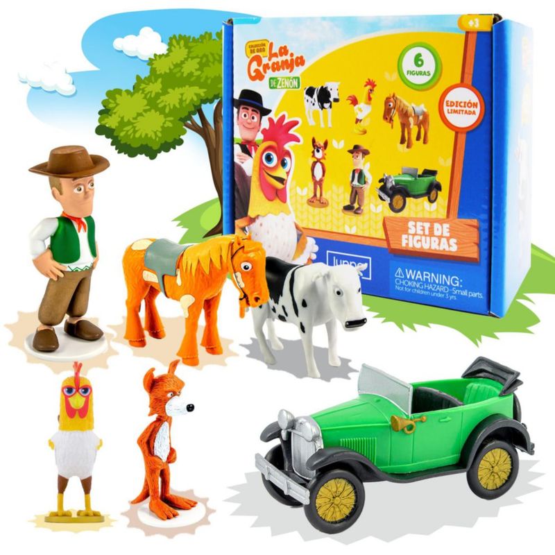 LUPPA La Granja de Zenon Set de 6 Figuras Acción y Aventura para Niños