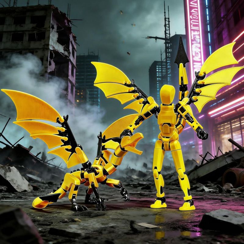 Figura Acción Toy 13 HNTCSR Multiarticular Impresa 3D Dragón Alas