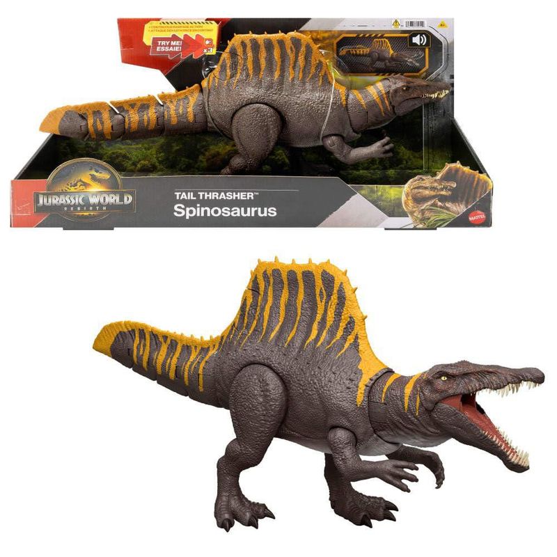 Dinosaurio Jurassic World Rebirth Spinosaurus Super Colosal 4 Años