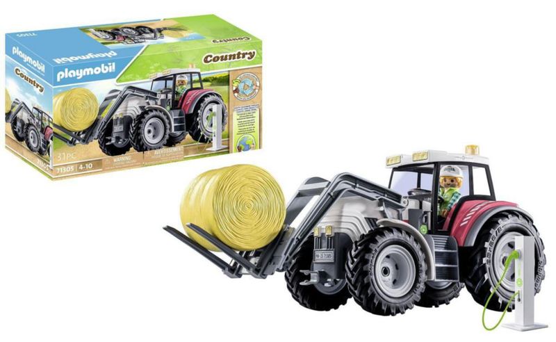 Tractor Grande PLAYMOBIL con Accesorios Juguetes para Niños a Partir