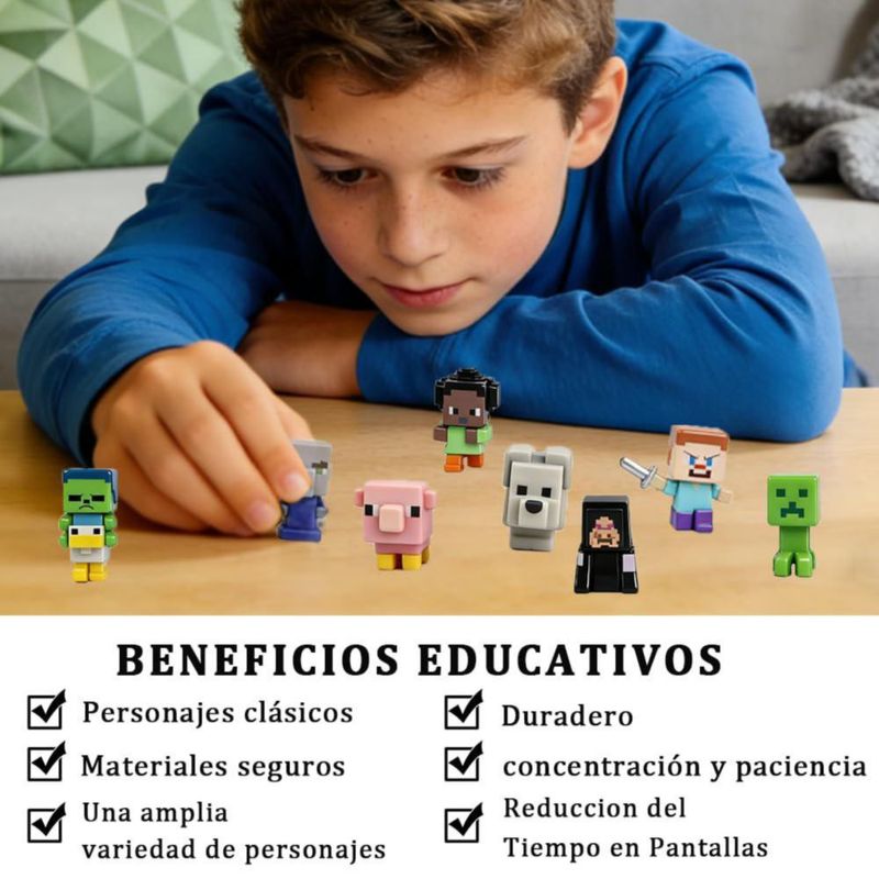 24 Figuras Acción Mini Pixel Art Clásico YUTVXAC Apto Niños 3