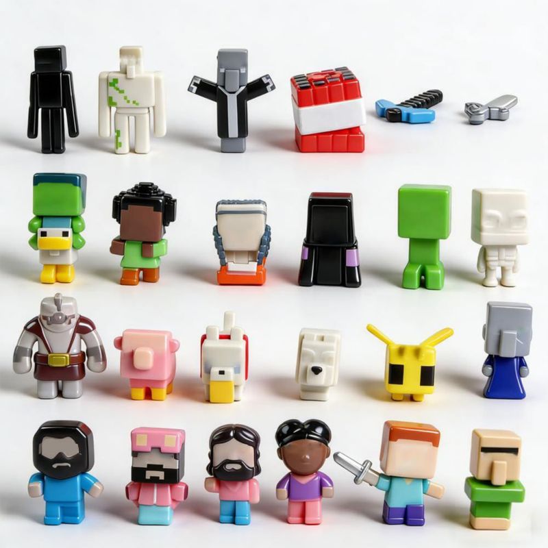 24 Figuras Acción Mini Pixel Art Clásico YUTVXAC Apto Niños 3