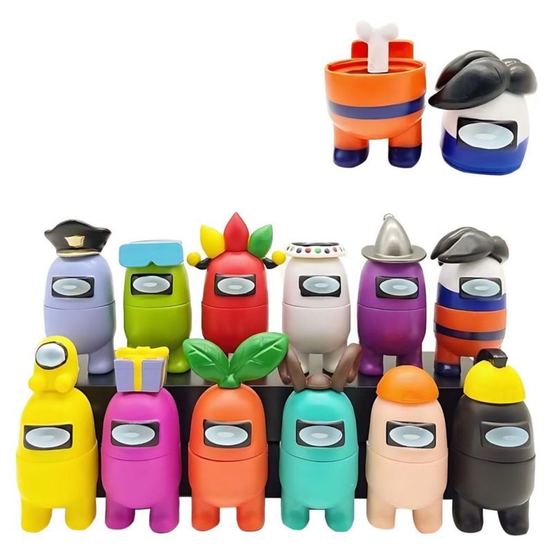 Juego de 12 Personajes Among Us III PVC Mini Acción Juguetes