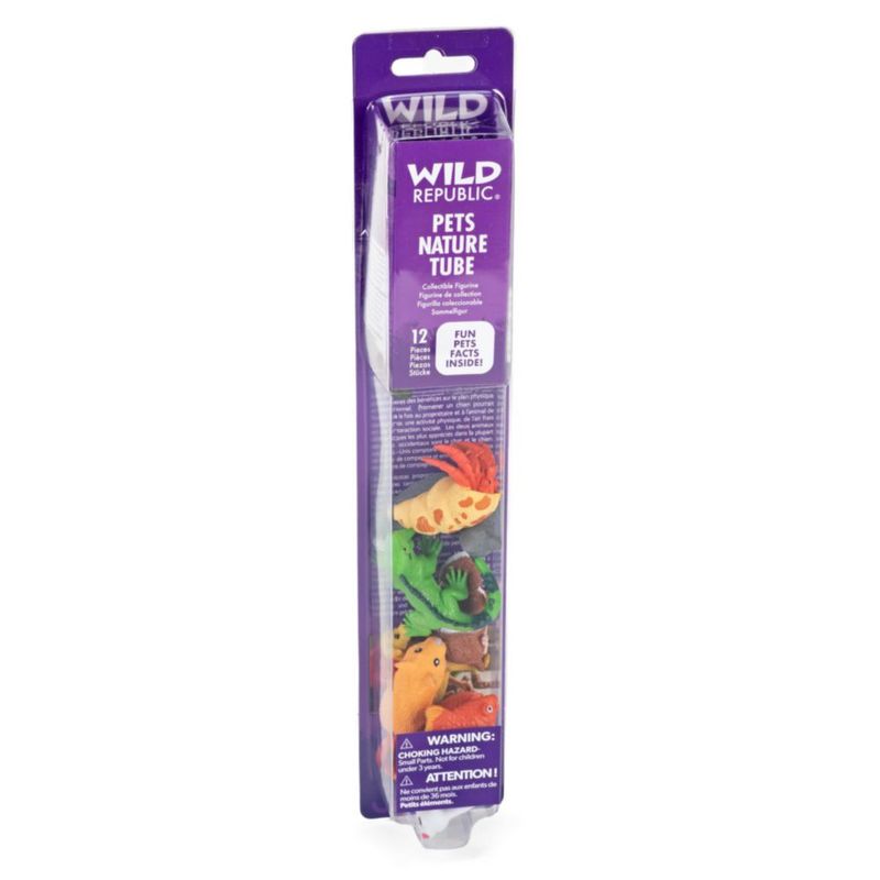 Tubo de Figuras de Mascotas WILD REPUBLIC 12 Especies Pequeñas