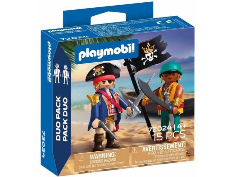 PLAYMOBIL Duo Pack Piratas 15 Piezas Niños