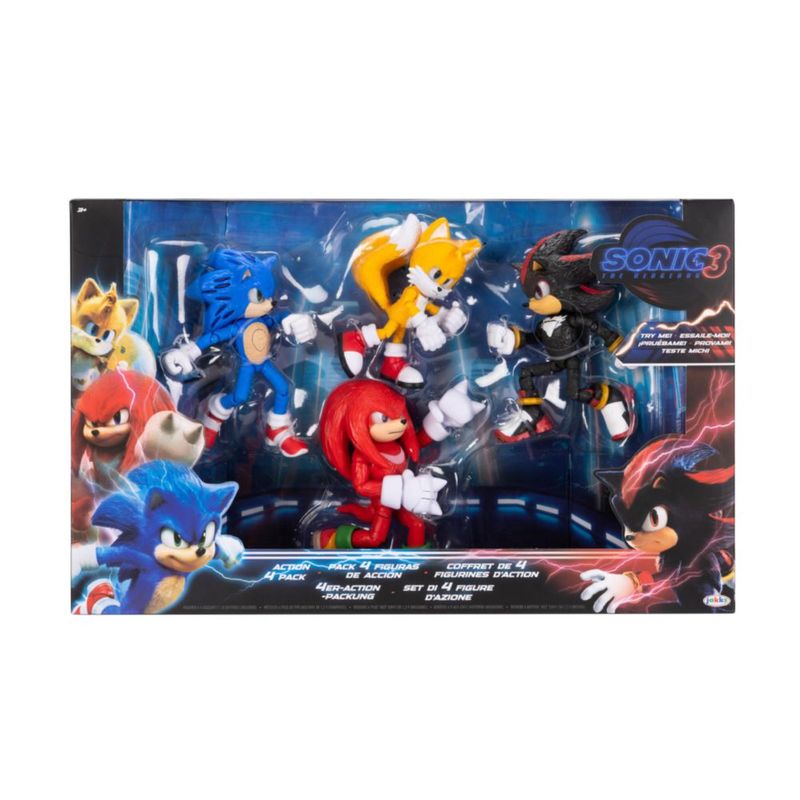 Figuras de Sonic 3 Movie 4 Articuladas con Luz LED Jakks Pacific