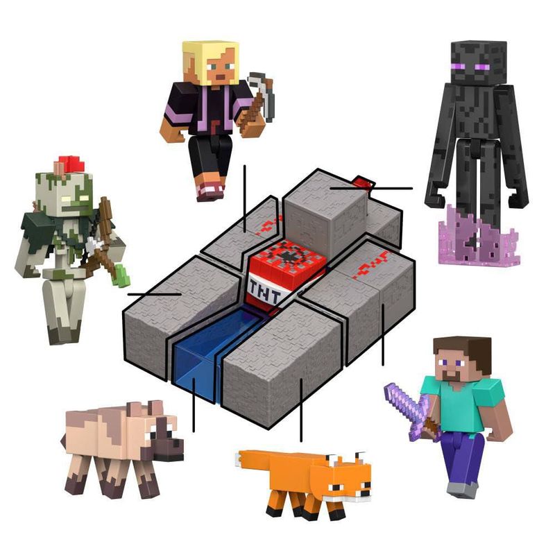 Minecraft Vanilla Figura Acción Steve 3 25 Pulgadas Mattel