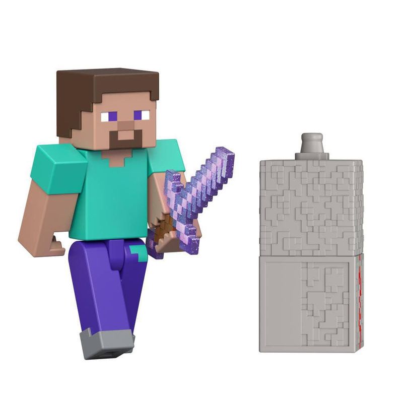 Minecraft Vanilla Figura Acción Steve 3 25 Pulgadas Mattel