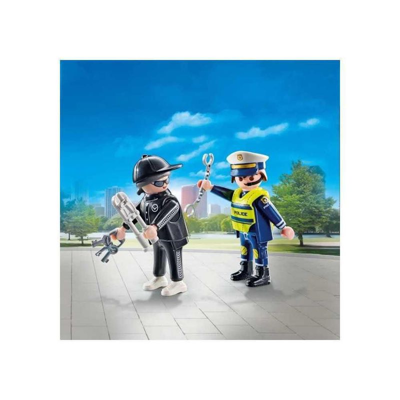 Playmobil Policía y ladrón 12 cm Azul