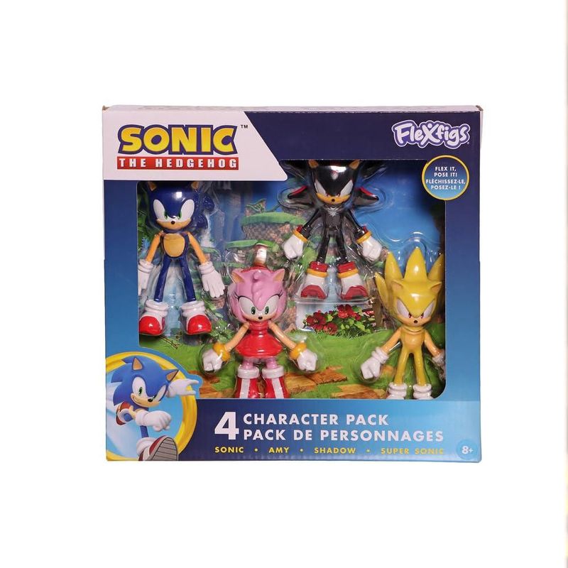 Ruz Sonic The Hedgehog Pack 4 Figuras Flexibles Multicolor