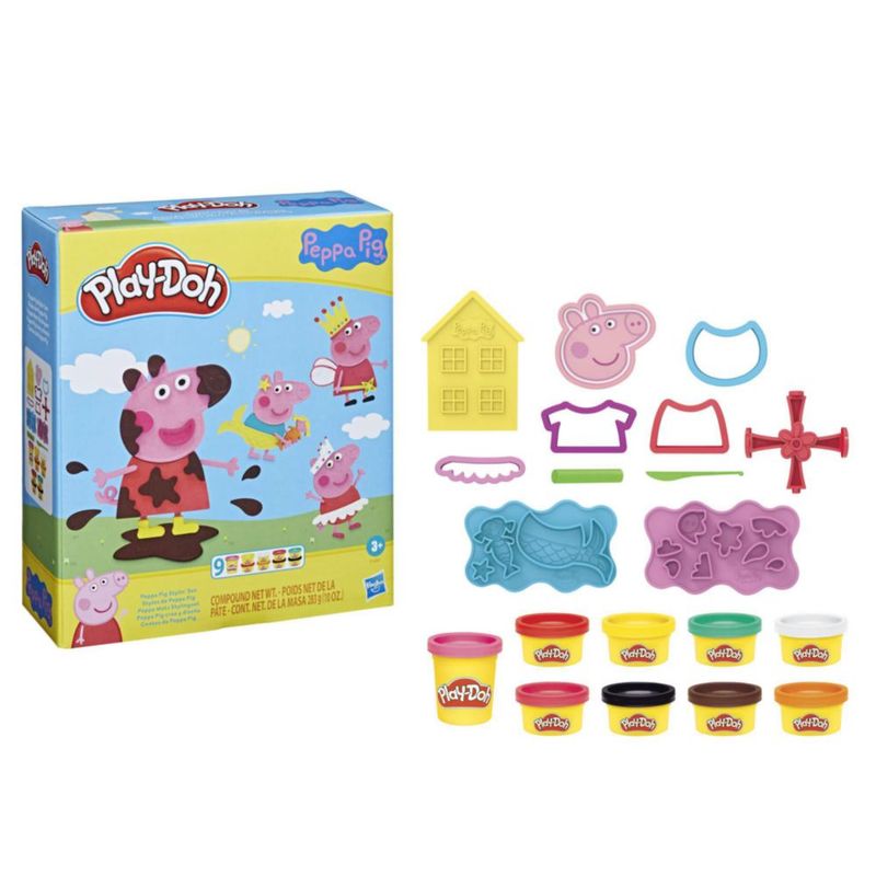 Play Doh Peppa Pig Stylin Set 9 Colores No Tóxicos 11 Accesorios