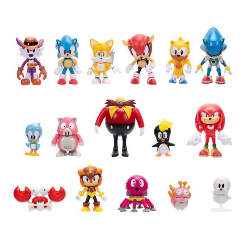 Figuras de Acción Sonic 16 Piezas Oficialmente Licenciado por Sega