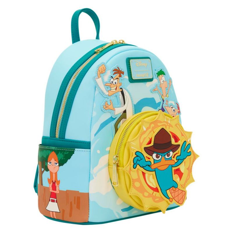 Loungefly Disney Phineas Ferb Light Up Mini Backpack Multicolor