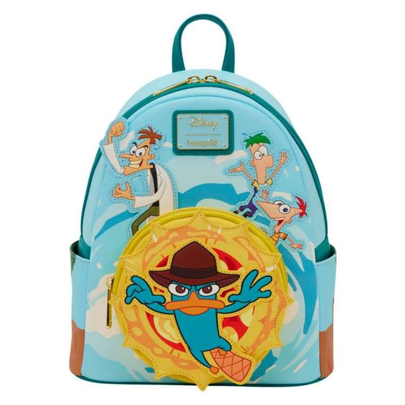 Loungefly Disney Phineas Ferb Light Up Mini Backpack Multicolor